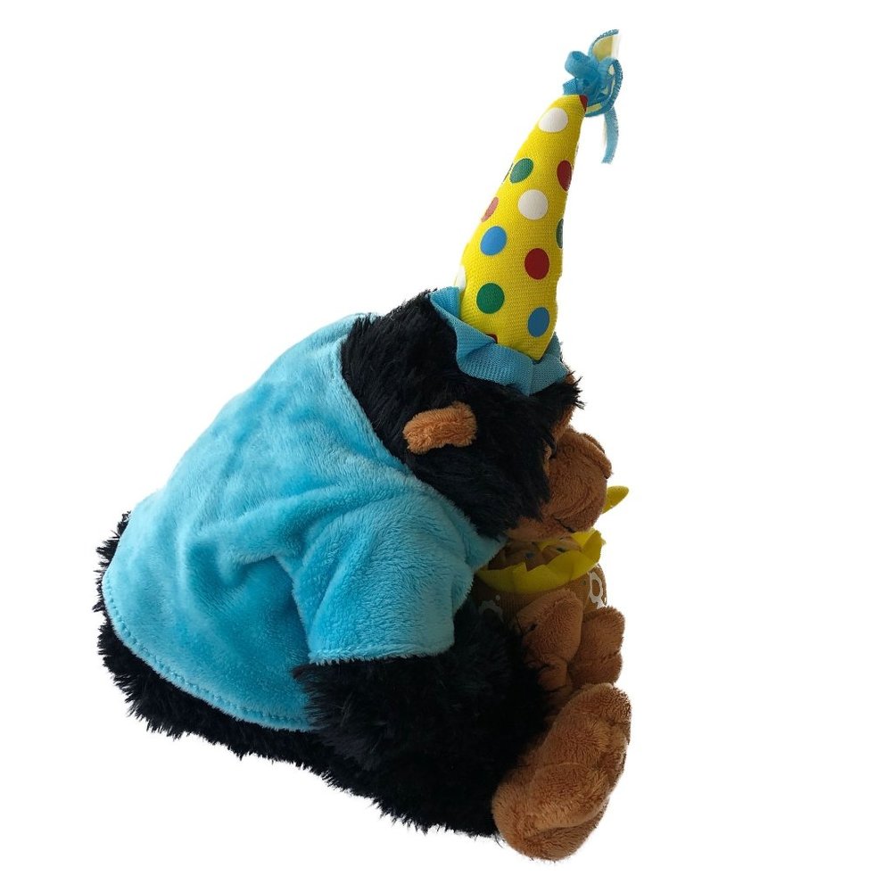 Burton & Burton Plush Happy Birthday Chimp Ape Cake Candles Stuffed NO SOUND 12" - Picture 3 of 11